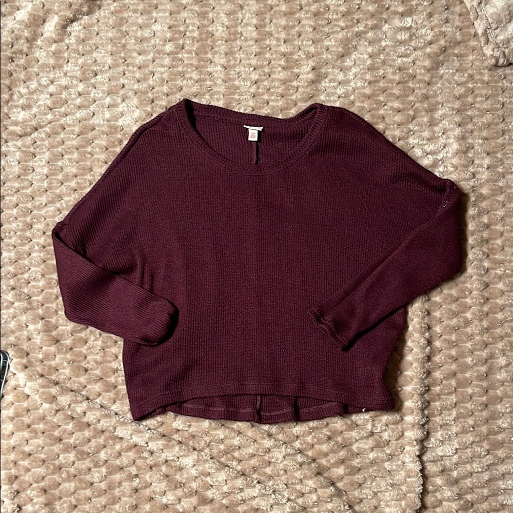 Cozy Burgundy Knit Sweater